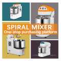 Wholesale Factory Supply Orange Directly Dough Mixer Machine 207rpm/Bakery spiral mixer